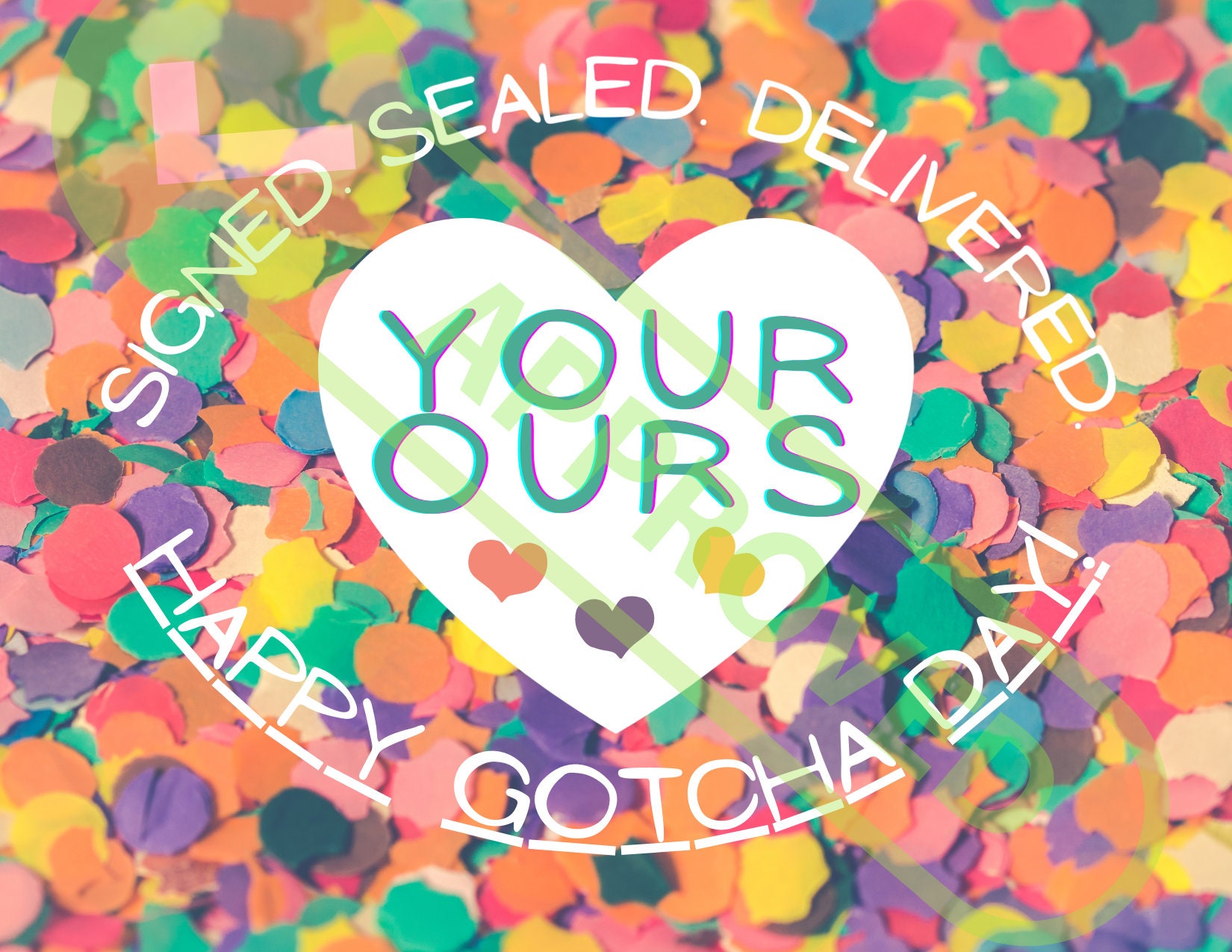 Happy Gotcha Day Adoption Postcard Etsy