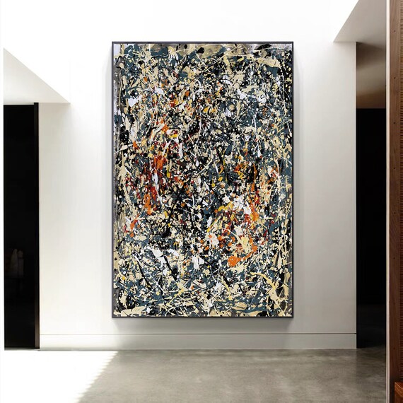 ミニマリスト抽象油絵、大きな絵画ミニマリストアート、オリジナル抽象