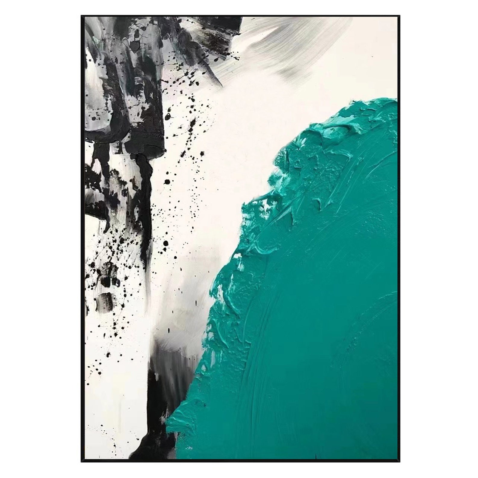 Modern Blue Abstract Painting Blue Texture Art Large Modern Etsy