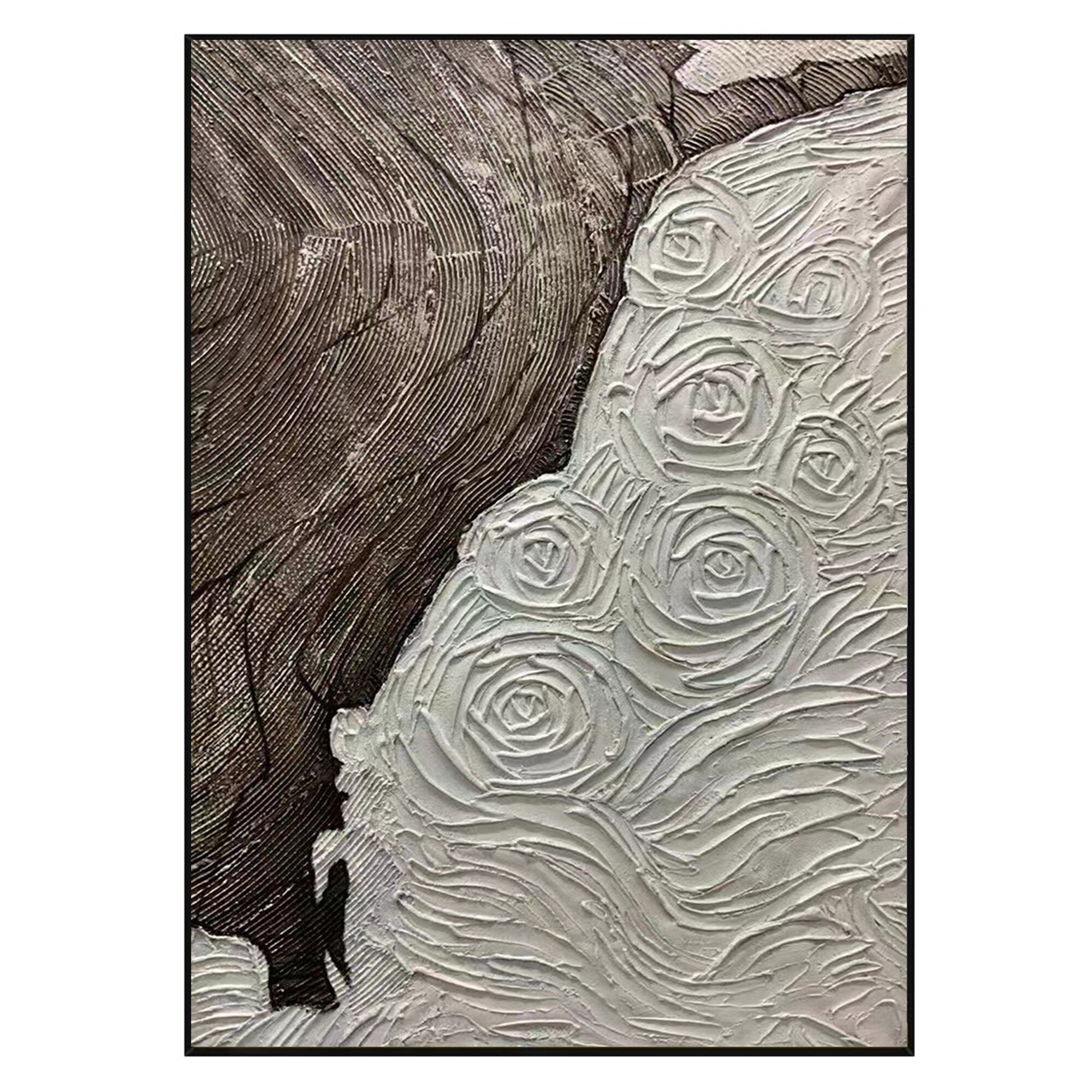 Large Abstract White Paintingwhite Textured Painting White Etsy