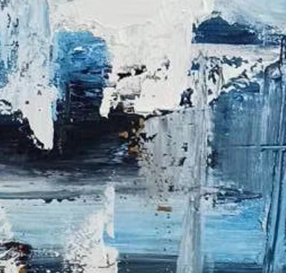 Light blue abstract painting deals