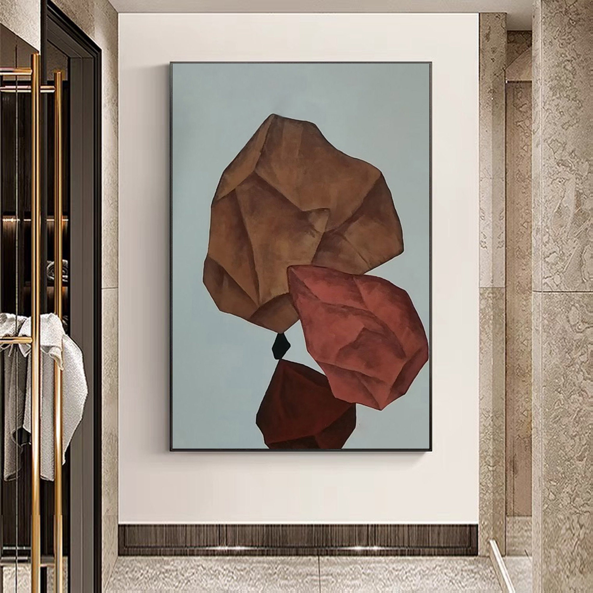 抽象画　茶色　絵画　アート作品 1_4f977045ff4db1e492d08aec97f0