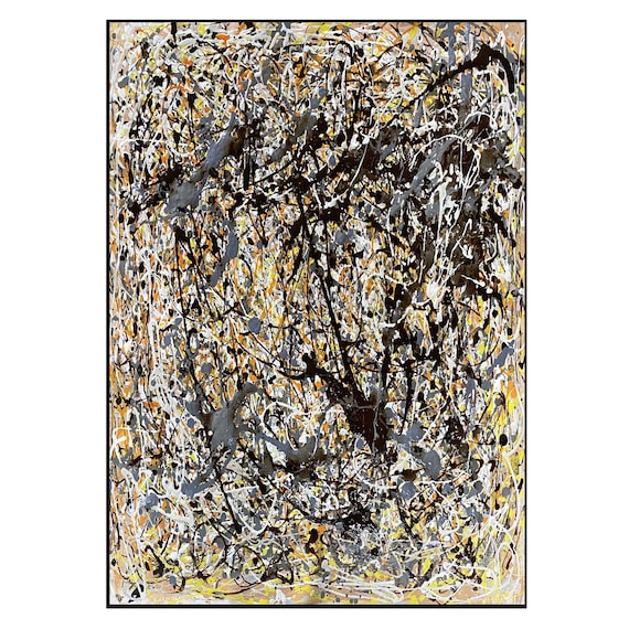抽象画 現代壁アート ジャクソン ポロック スタイル 特大絵画 抽象