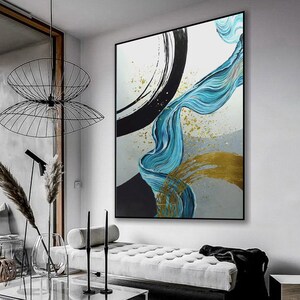 Extra Large Abstract Painting On Canvas, Oversized Abstract Print Abstract Painting Acrylic Contemporary Art From Hand Painted wall art M91