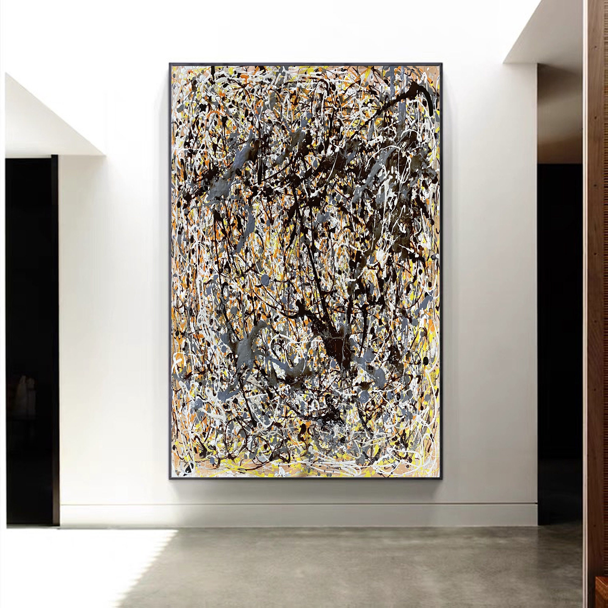 ジャクソン・ポロック 抽象絵画ウォールアート 抽象画 現代壁アート ジャクソン ポロック スタイル 特大絵画