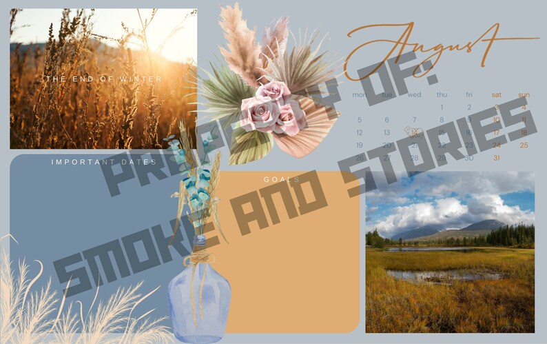 2024 Calendar Wallpaper - Etsy