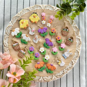 The Spring / Easter collection | Handmade Jewelry | Lightweight Clay Jewelry | Easter Earrings | Gifts for Her