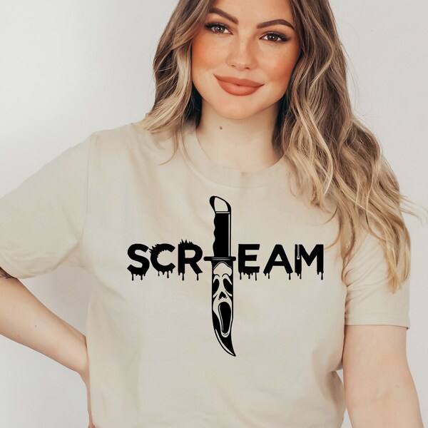 Scream Shirt, Scream Knife Shirt, Ghostface Shirt, Ghost Face Shirt, Scream Shirts, Horror Movie Shirt, Horror T-Shirt, Face Shirts
