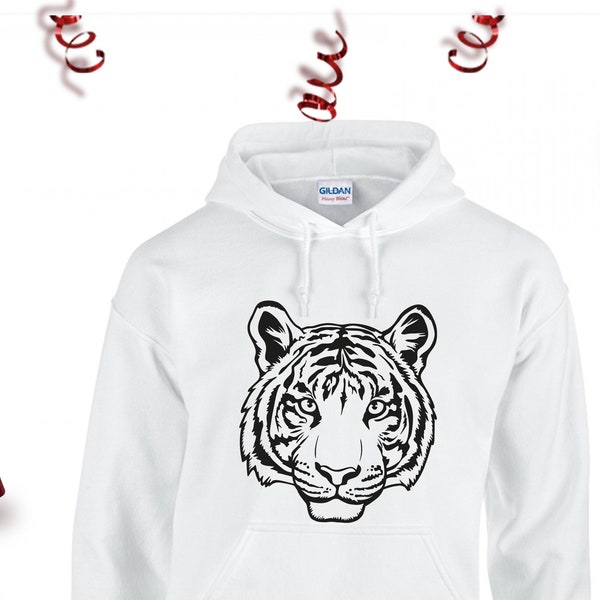 Tiger Head Hoodie, Tiger Sweatshirt,Tiger Face hoodie, Wild Animal shirt, Animal Prints, Trendy Tiger, Tiger Head jumper, Tiger Head  shirt