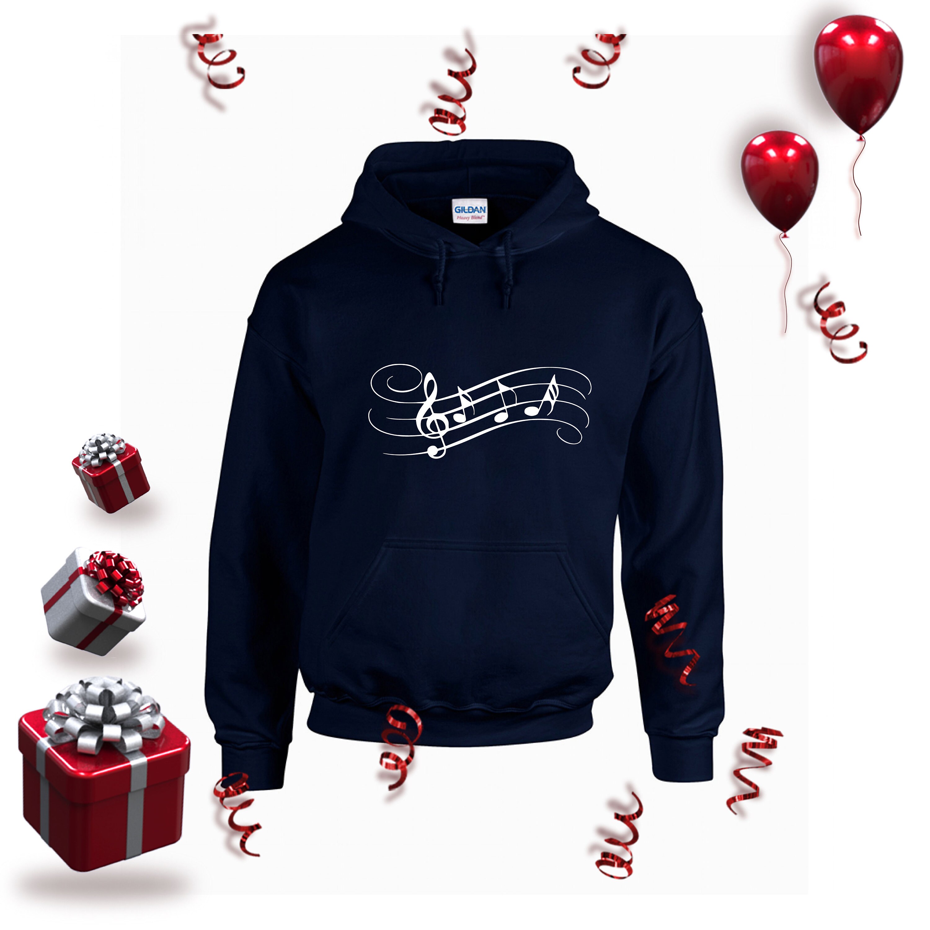 Musician Hoodie Musical Notes Hoodie Hoodie Musician Etsy UK