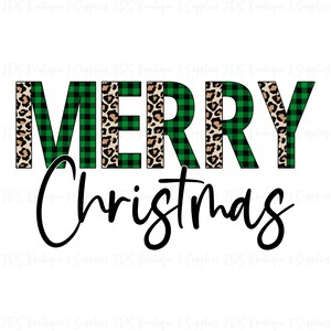 Merry Christmas Leopard and Plaid | Sublimation Design | PNG | Sublimation | Christmas | Merry Christmas