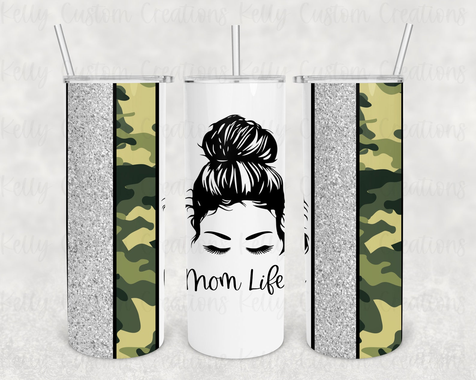 Mom Life 20 Oz Skinny Tumbler Design Sublimation Tumbler Etsy