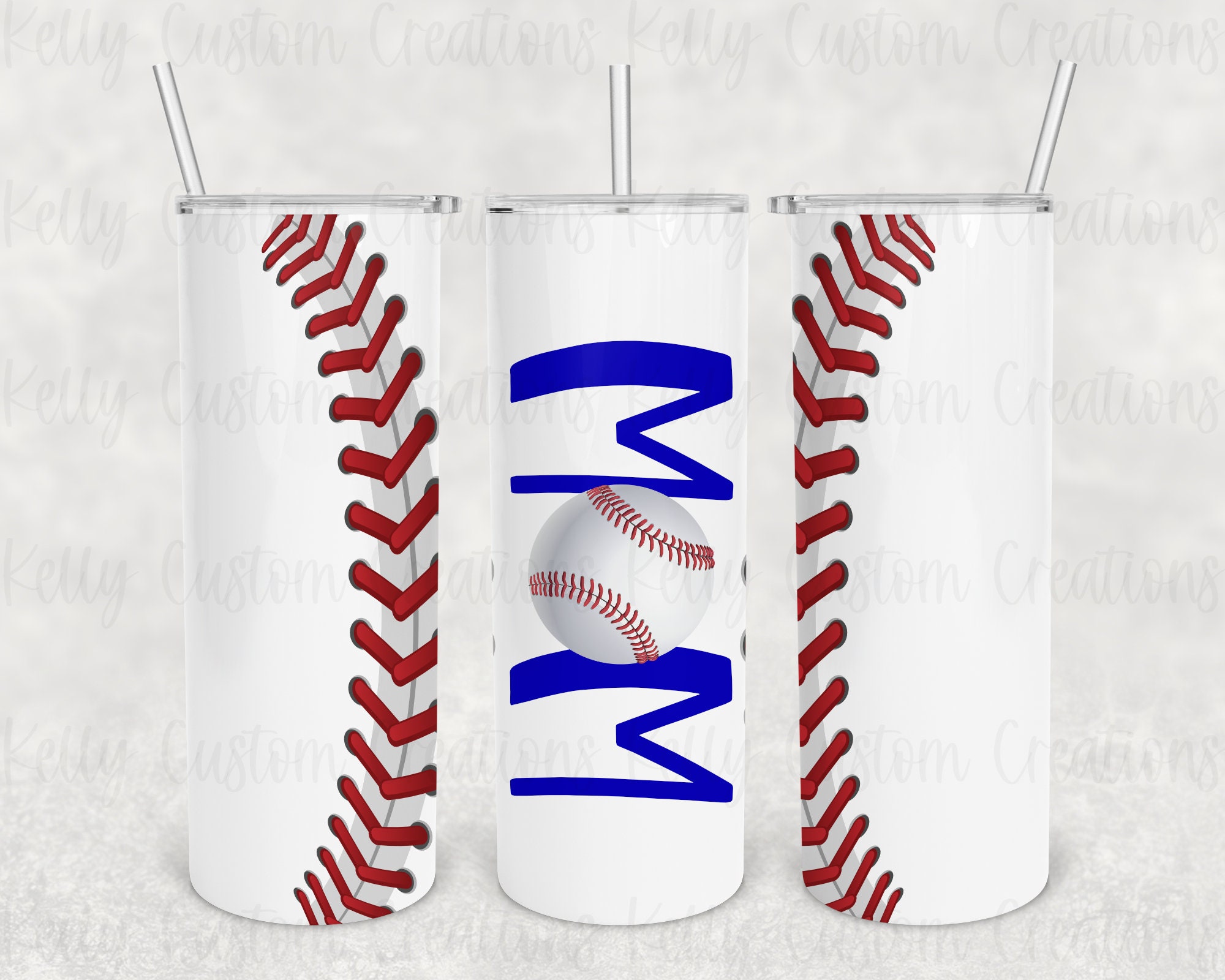 Baseball Mom 20 oz Skinny Tumbler Design / Sublimation Tumbler Etsy