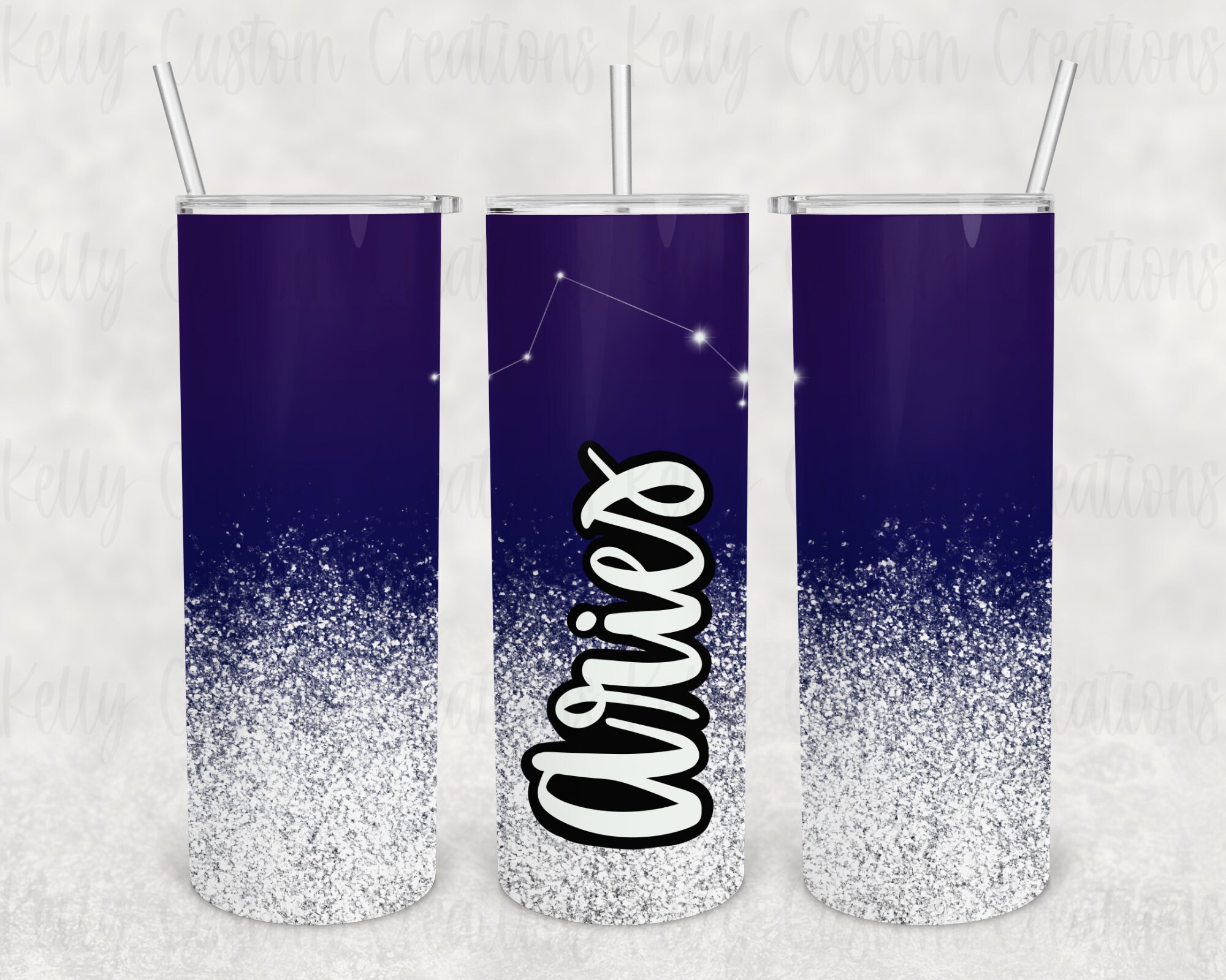 Aries Zodiac Sign 20 oz Skinny Tumbler Design Sublimation Etsy