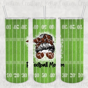 Football Mom 20 oz Skinny Tumbler Design | Sublimation Tumbler Wrap | Straight Tumbler Design | Football | Football Mom