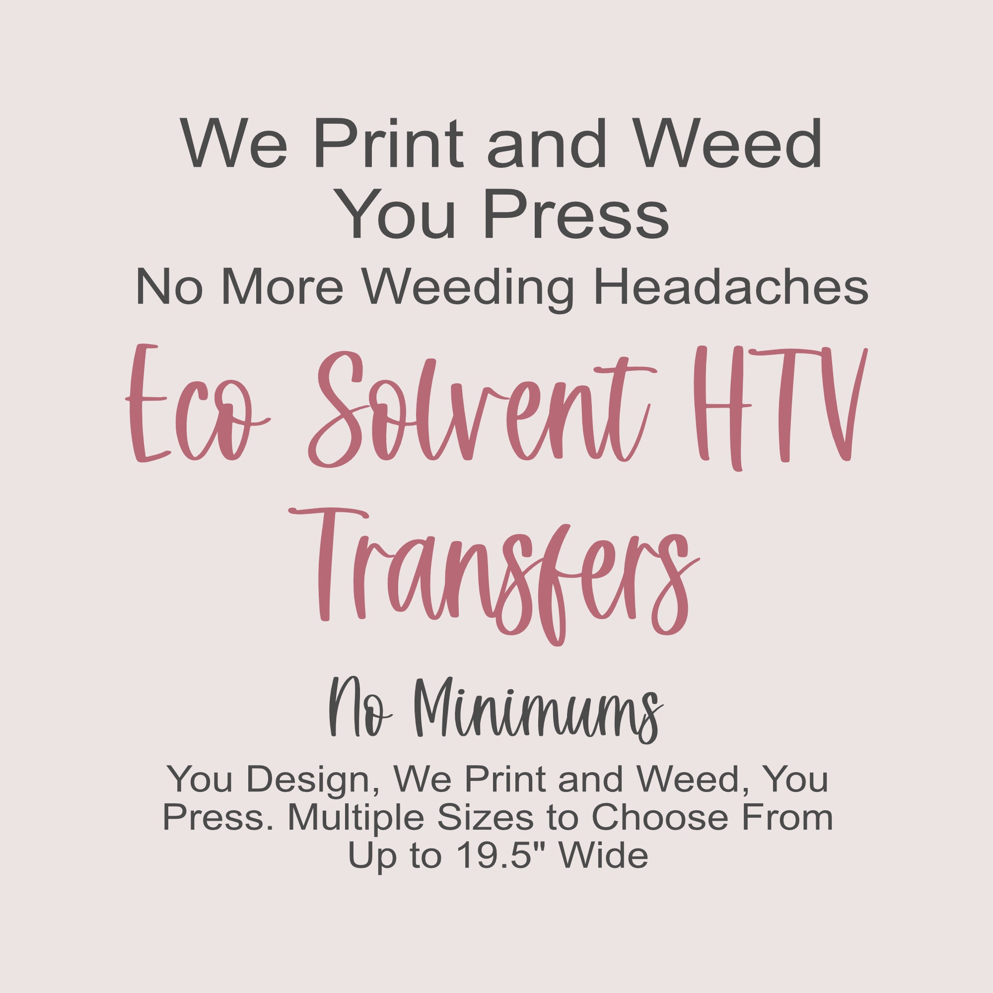 Eco Solvent HTV PRINTABLE Vinyl by the Roll 