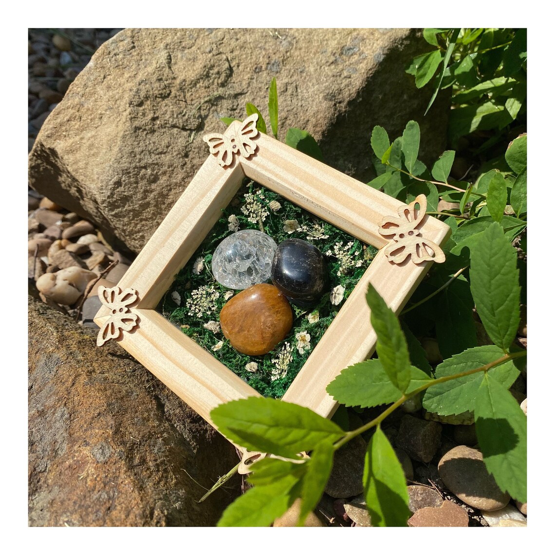 Shadow Box Crystal Display Etsy