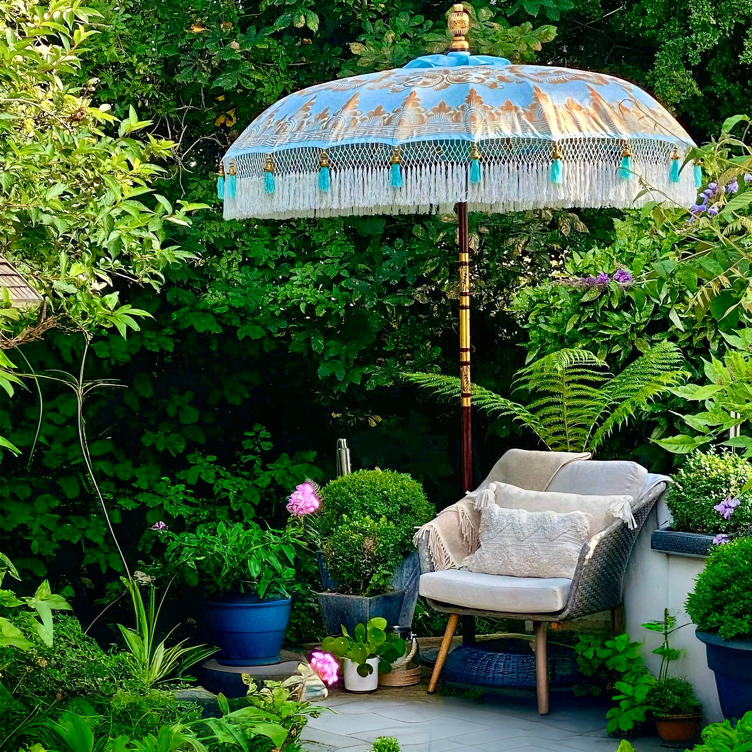 balichun patio umbrella Handcrafted Balinese Garden Parasol