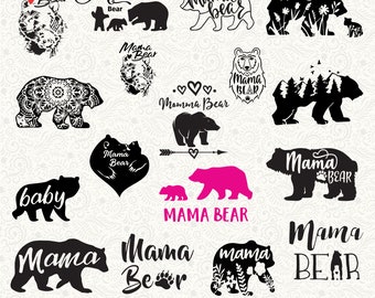 Download Mama Bear Svg File Etsy