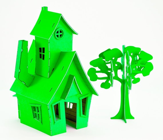 Cartoon House Tree Desktop Decorative Model Laser Cut Foam - Etsy Cartoon House Tree Desktop Decorative Model Laser Cut Foam - Etsy