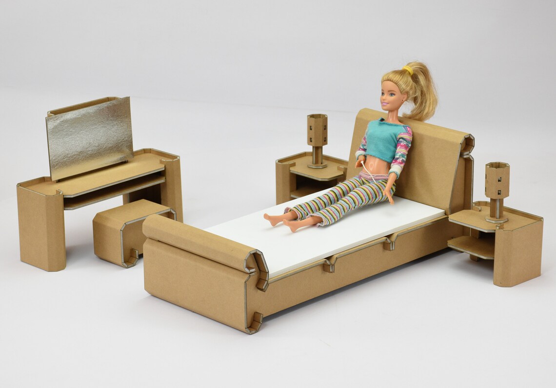 Doll Furniture Set bedroom in 1/6 Scale Laser Cut Foam Etsy UK
