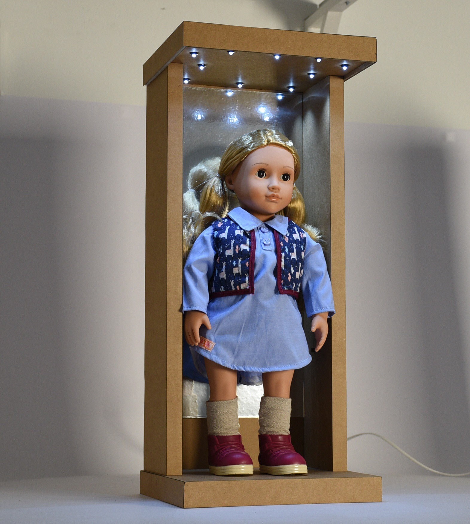 Ragdoll Display Cabinet Dustproof Girl Barbie Plastic with Cover Storage  Box Two Dimentional Cartoon Figure Blind Box Organizer