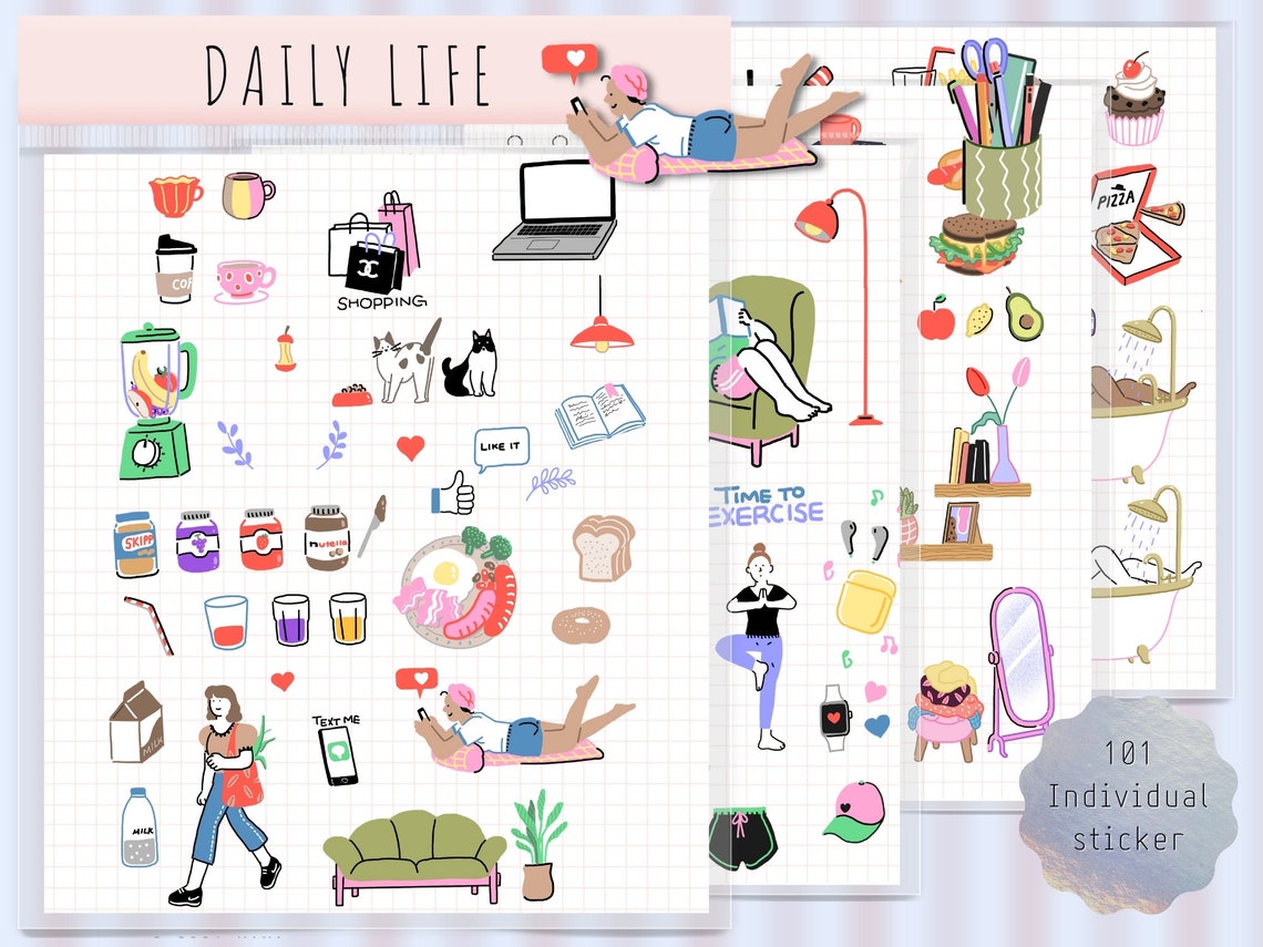 Daily Life Icon for Goodnotes Daily Planner Sticker Pre-cropped ...