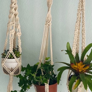 Handmade Macrame Plant Hangers | Josephine Knot Macrame | Boho Plant Hangers | Wall Hangings, Plant Holders, Home Decor, Boho Style Wall Art