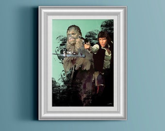 Han & Chewy Art Print: SW Inspired Gallery Wall Decor
