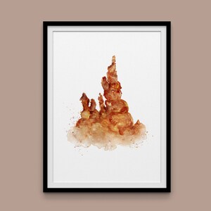 Anaheim Mt. Thunder Watercolor Art Print | 5x7, 8x10 Art Print | Wall Art, Home Decor, Unframed Art Print