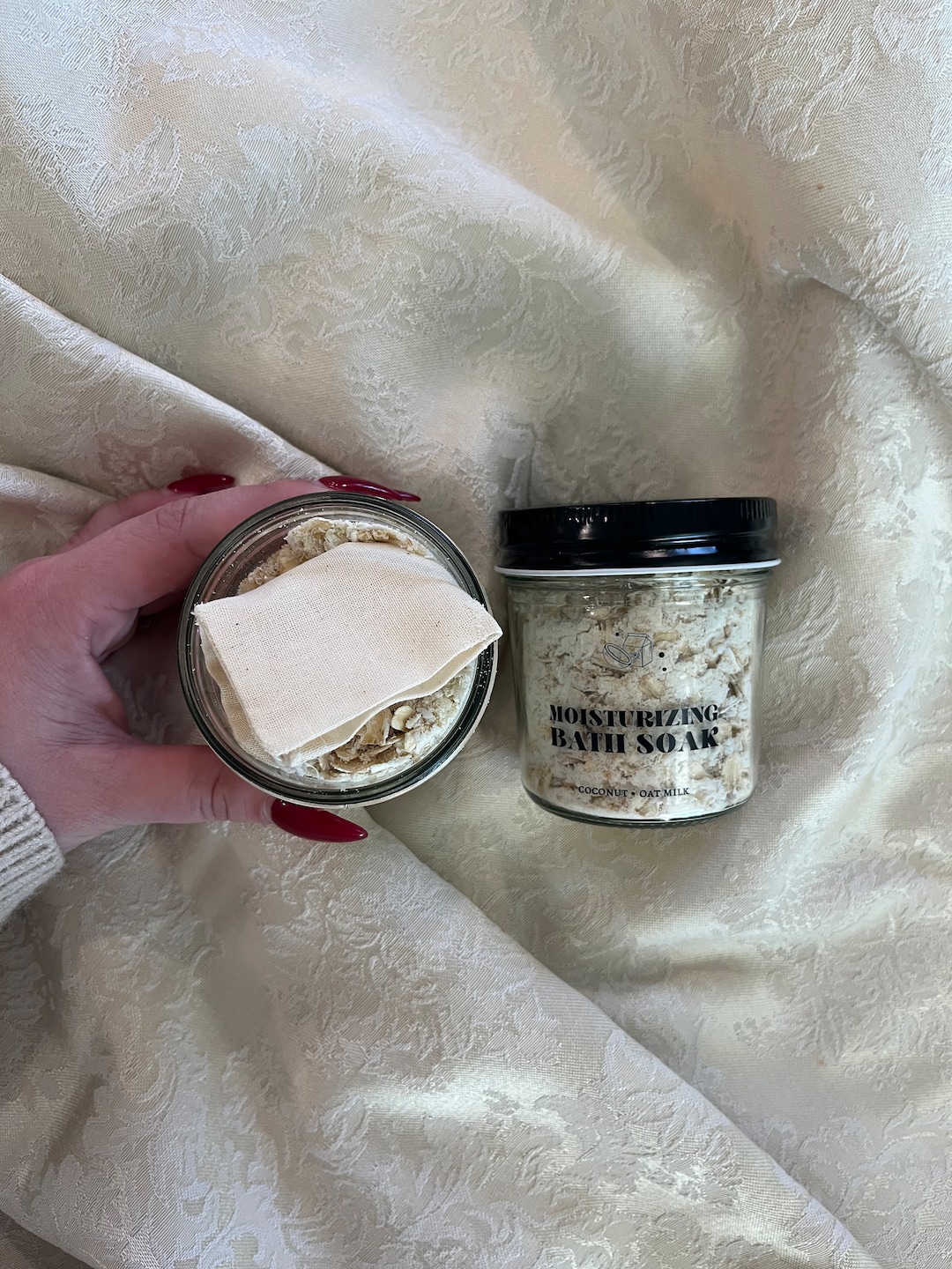 Moisturizing Coconut Oat Milk Bath Soak Spa Day Gift Idea, Selfcare