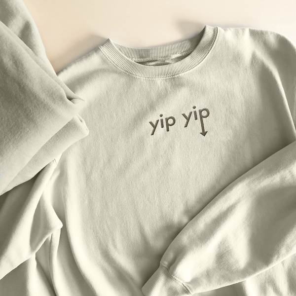 Embroidered "Yip Yip" Sweatshirt | ATLA Sweater, Avatar Pullover, Embroidered Sweater | Avatar Inspired, Appa Inspired | Unisex Sweater