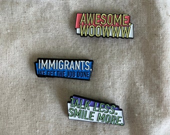 A.Ham Quote Enamel Pins