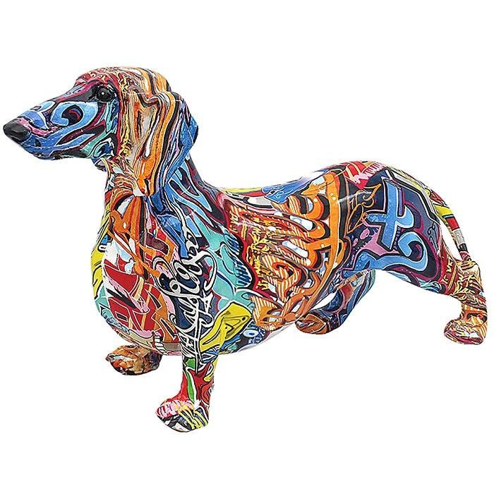 Graffiti Art Dachshund Large Sausage Dog Leonardo Statue | Etsy