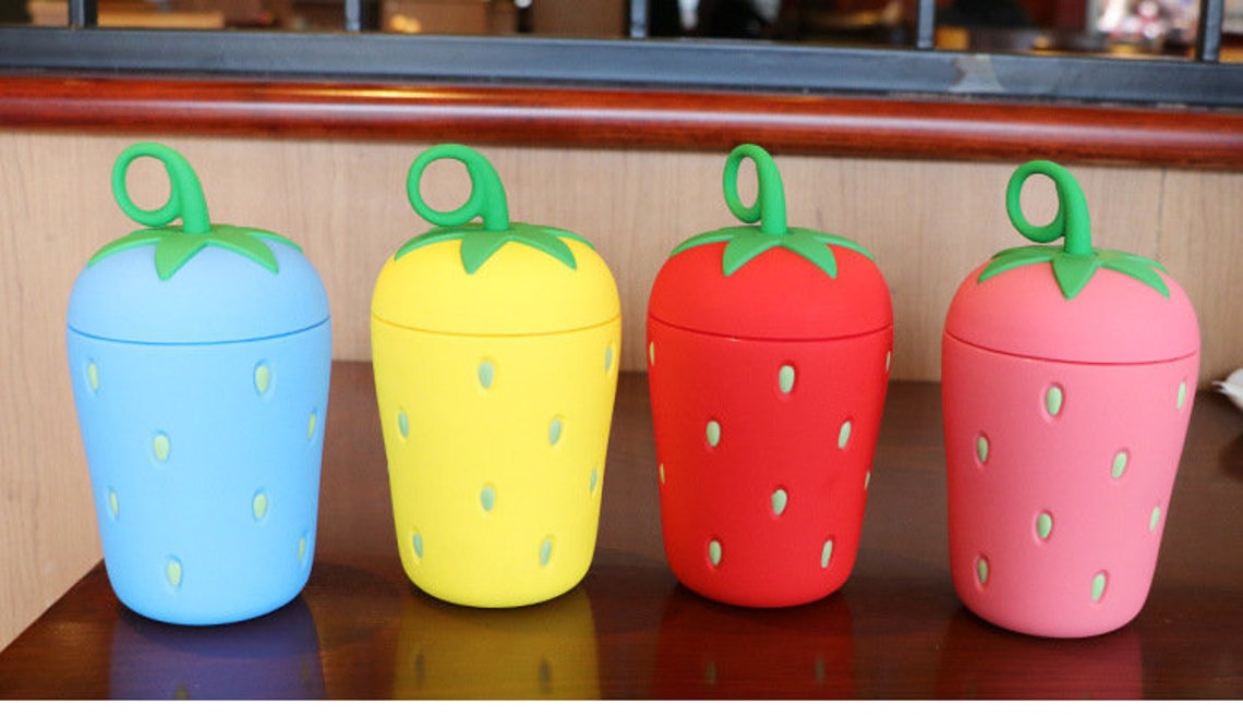 Strawberry Glass Water Bottle Summer 2021 Water Bottle Glass Etsy