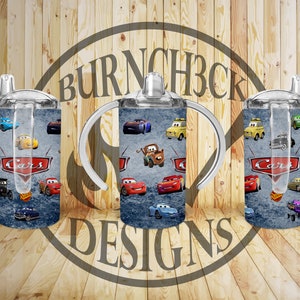 Cars 12oz Sippy Cup Tumbler Graphic Download PNG JPG 2