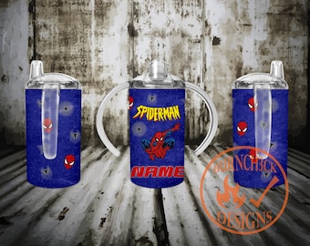 Spiderman 120oz Sippy Cup Straight PNG JPG Graphic Sublimation Download