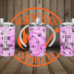 12oz Sippy Cup Design Energy All Day Long Graphic PNG JPG Download
