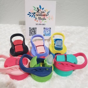 Kids 12oz sublimation waterbottle replacement lid wave design