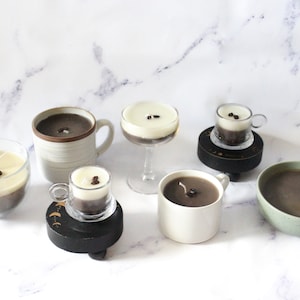 Espresso Martini/ Coffee Hand Poured Candle. Made of 100% Organic Ultrafiltered Beeswax.