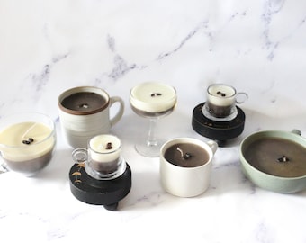 Espresso Martini/ Coffee Hand Poured Candle. Made of 100% Organic Ultrafiltered Beeswax.