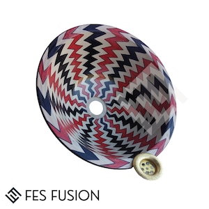 ZigZag - Hand-Painted Ceramic Vessel Sink - Elevate Your Bathroom Vanity with Mid-Century Modern Flair in a Countertop or Undermount Style