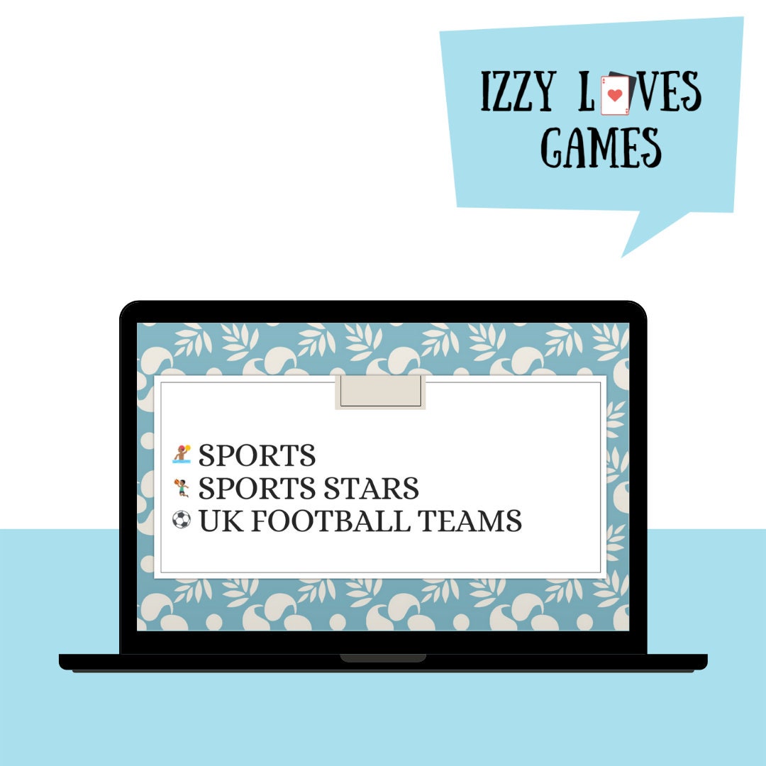Emoji Quiz Sports virtual Games for Groups, Virtual Family Game, Virtual Games for Work, Zoom