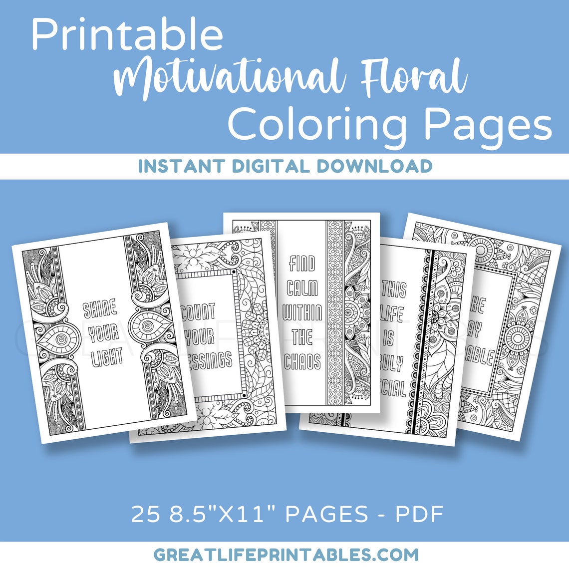 Printable Motivational Sayings Coloring Pages, Adult Coloring Pages ...