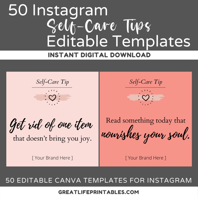 Self Care Template Self Care Instagram Instagram Tips Social Media Templates For Coaches Self Care Template Self Care Instagram Instagram Tips Social Media Templates For Coaches