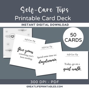 Self Care Tips, Printable Affirmations, Affirmation Deck, Minimalist Cards, Daily Affirmations, Self Care Download, Self Care Printable