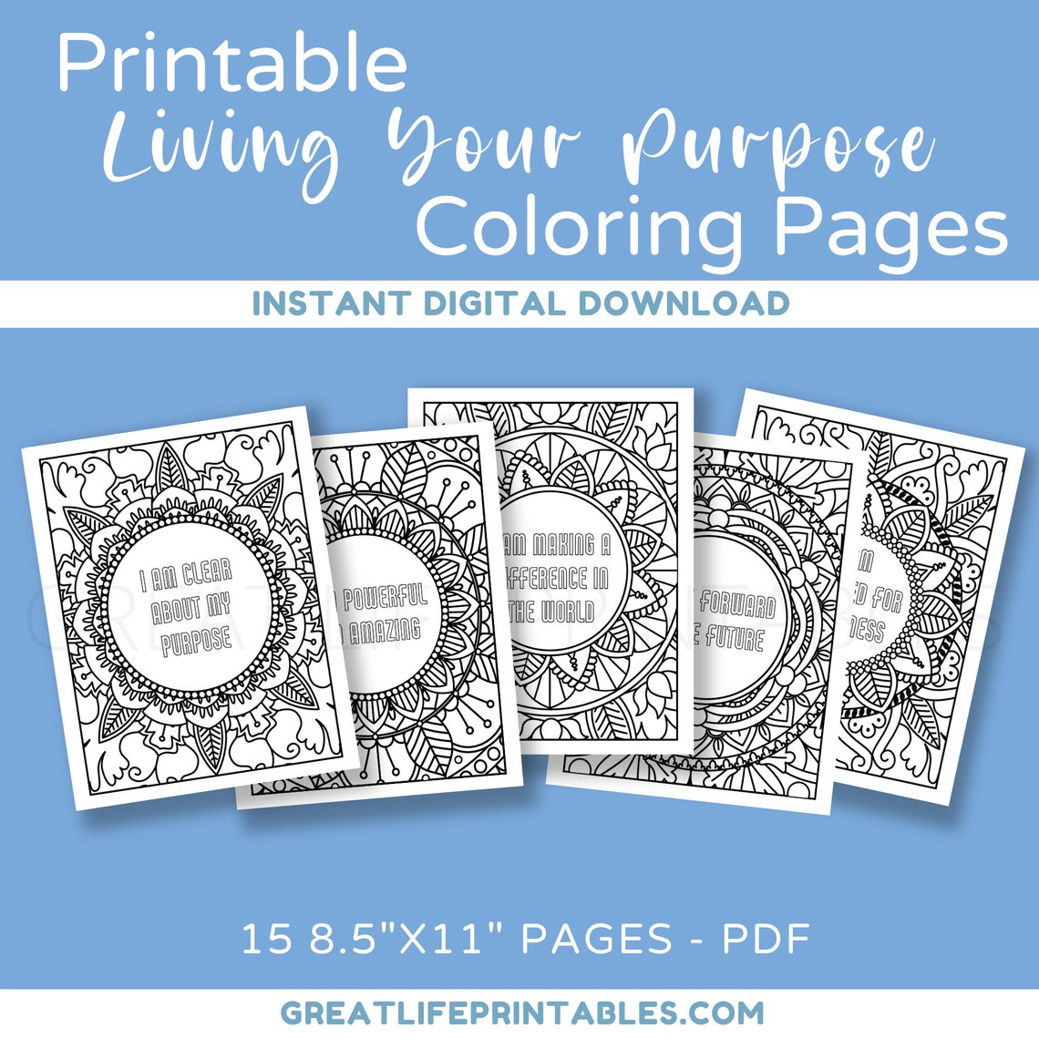 Printable Coloring Pages, Affirmation Coloring, Adult Coloring Page ...