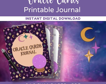 Oracle Journal, Oracle Card Journal, Tarot Journal, Oracle Spreads, Spiritual Journal, Printable Journal, Journal for Women Printable