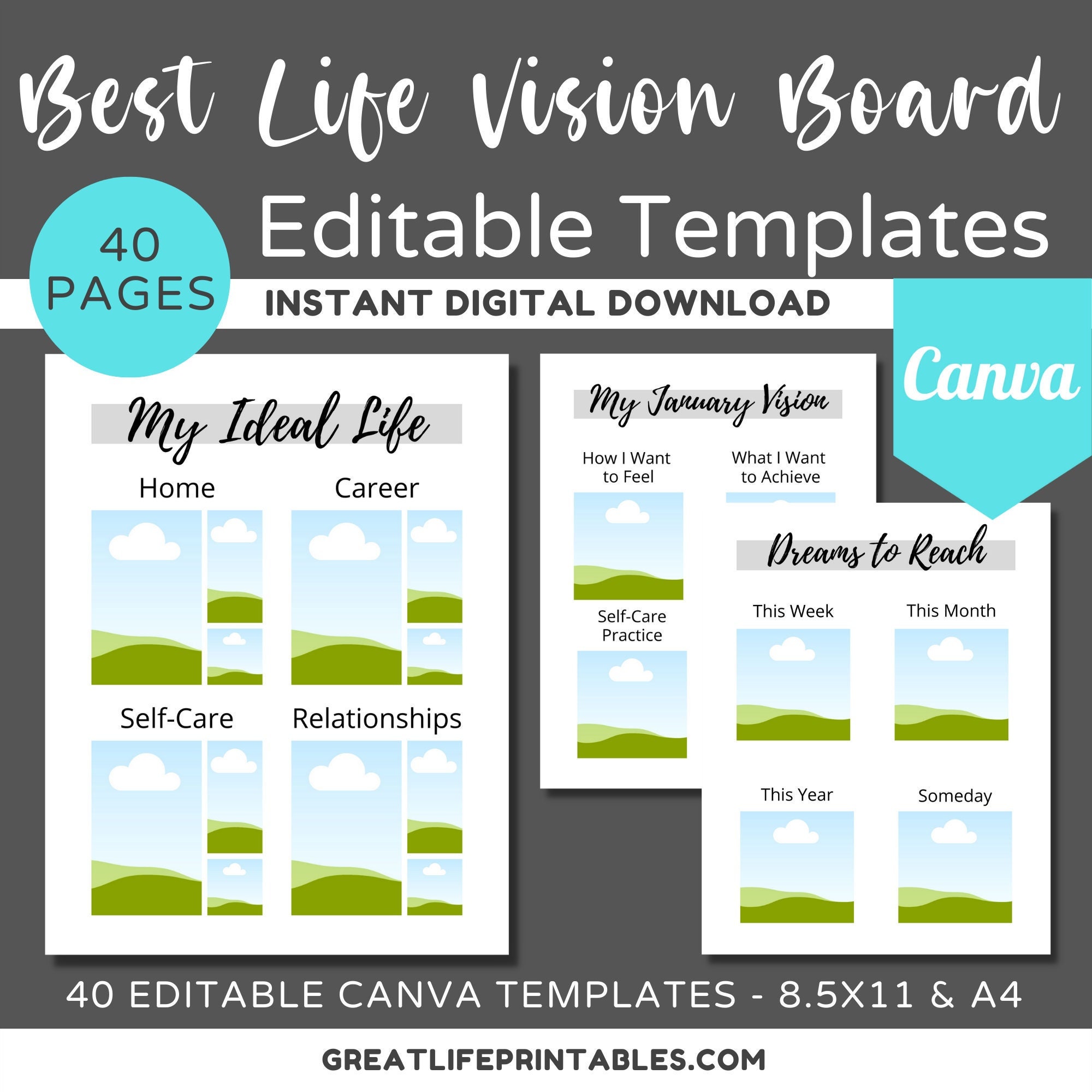 My New Life Vision Board Clip Art Book For Women: Images, Affirmations &  Quotes For Your Vision Board With Prompts & Tips By A Master Trainer Of The