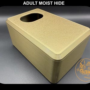 Caja húmeda para esconder y poner huevos para geckos leopardo